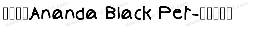 英文字体Ananda Black Per字体转换